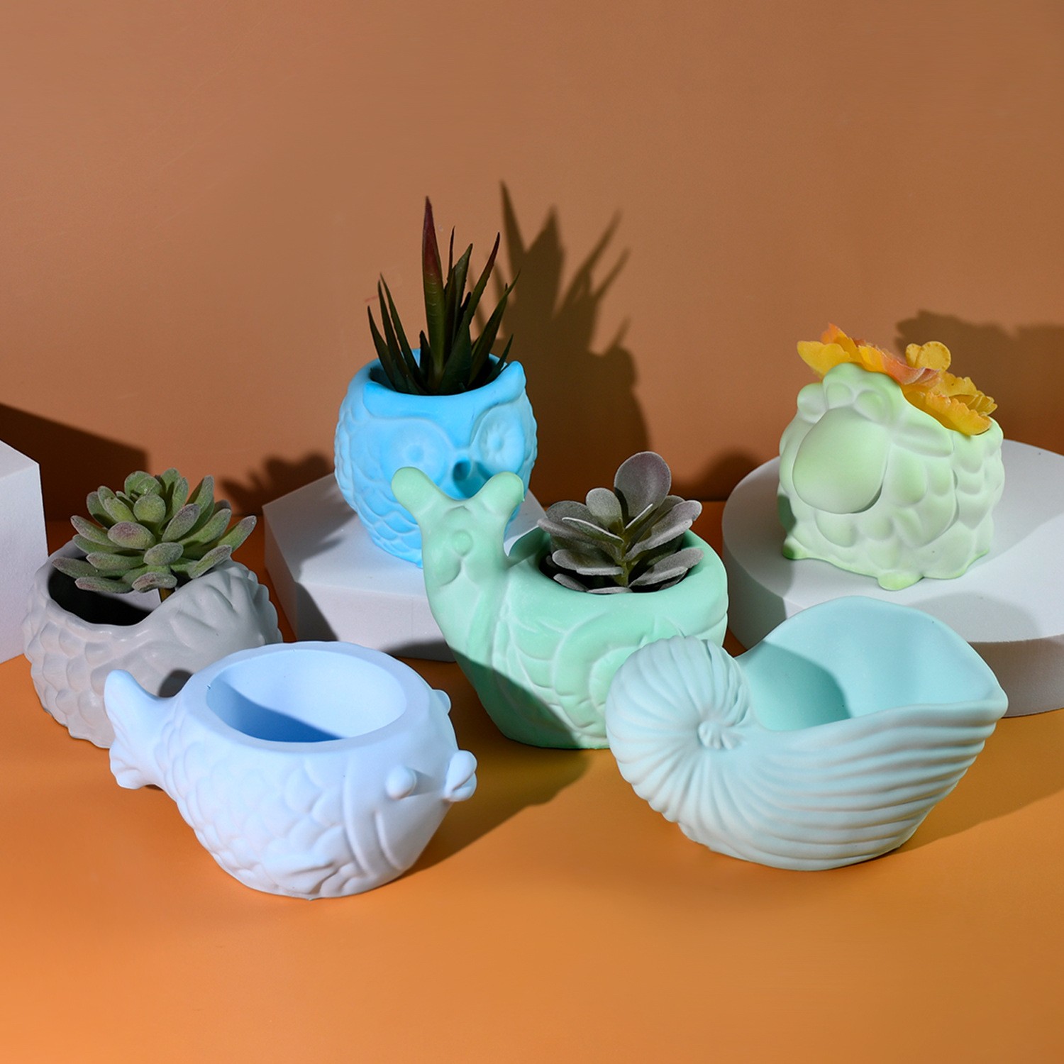 3D 동물 꽃 냄비 실리콘 금형 DIY 달팽이 올빼미  - Potsticker Mold 리뷰 및 가격