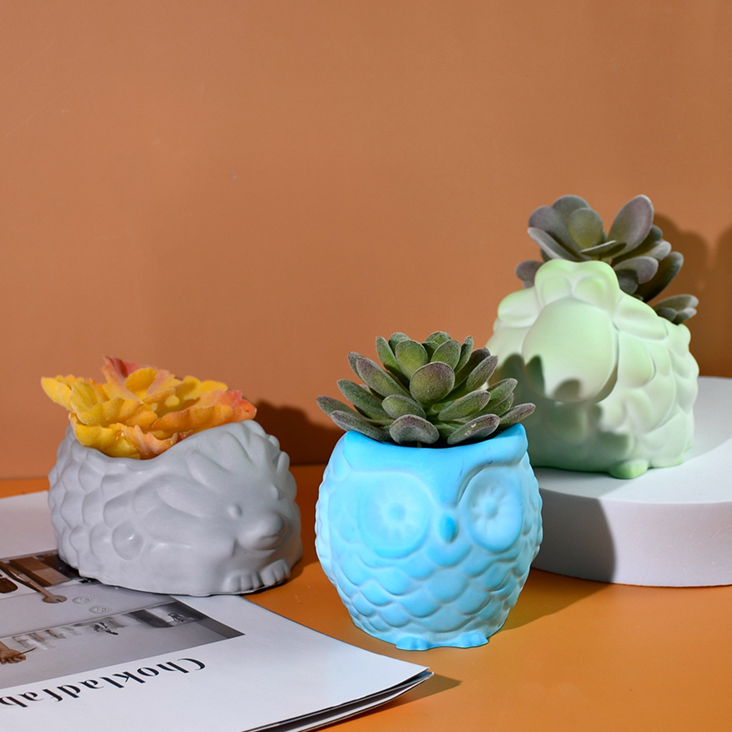 3D 동물 꽃 냄비 실리콘 금형 DIY 달팽이 올빼미  - Potsticker Mold 리뷰 및 가격