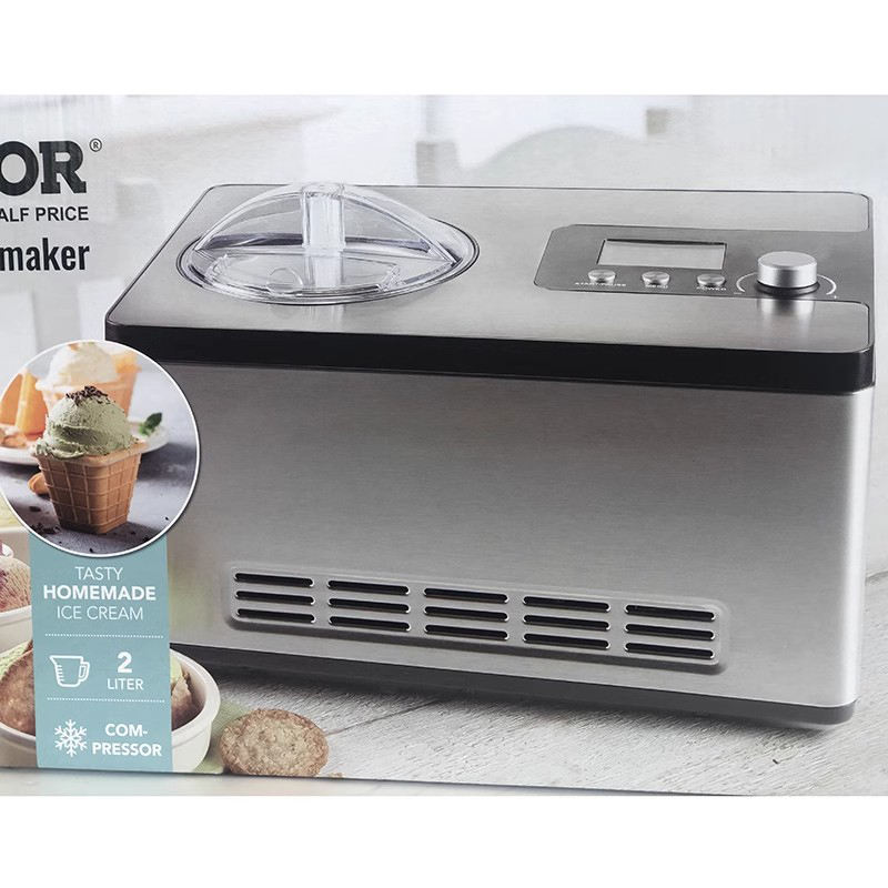 ICE 컴프레서 냉동 아이스크림 기계, 소형 상업용 자 - Waffle Cone Maker 리뷰 및 가격