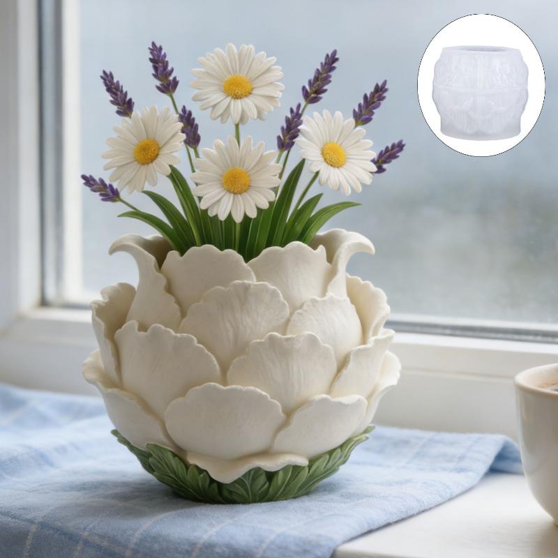 3D 수제 작약 꽃 화분 실리콘 몰드 DIY 고급 스타 - Potsticker Mold 리뷰 및 가격